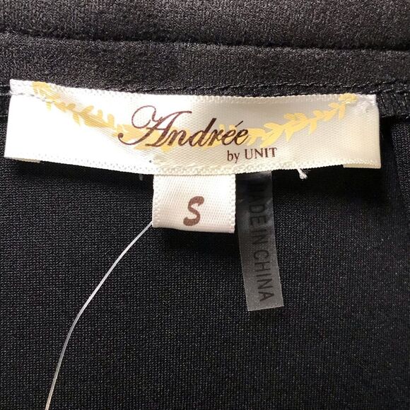 Andree by Unit Beaded Embroidered Brushed Poly Spandex Skirt Scalloped Hemline - Picture 9 of 11